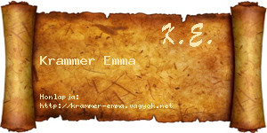 Krammer Emma névjegykártya